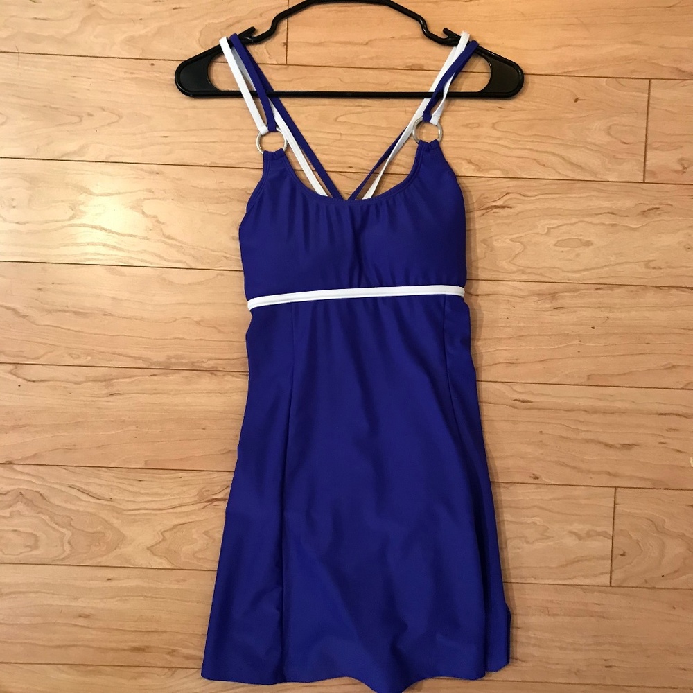 Venus Blue & White Swimdress Size 12 NWOT